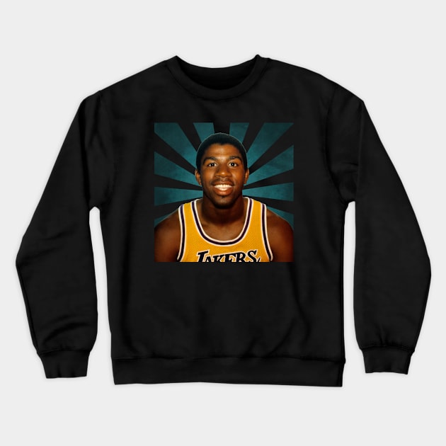 Magic Johnson II Retro Pixel II 70s Crewneck Sweatshirt by Simple Craft Shop